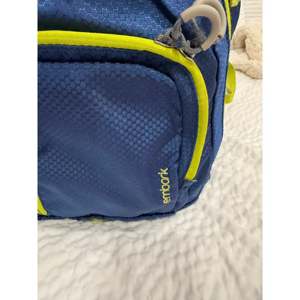Embark Backpack Laptop School Travel Hiking Navy Lime Multi Pocket Target 18in L